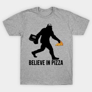 Sasquatch Bigfoot Pizza Design, Sasquatch Believe in Pizza, Funny Science Fiction Cryptid T Shirt, Pillow, Phone Case T-Shirt